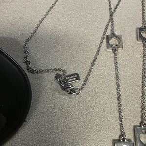 Kate Spade Silver Necklace with Spade Charms
